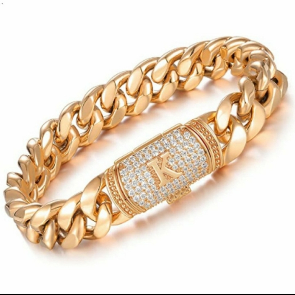 Adorable Initial Link Letter Chain Bracelet